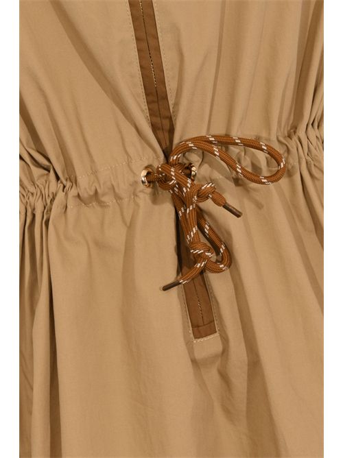 Abito cargo corto in cotone con coulisse Mocha NO SECRETS | 261NS022MOCHAMOUSSE